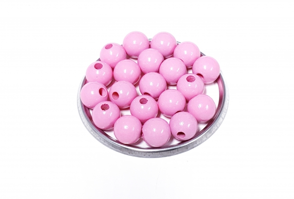 50 Holzperlen 10mm babyrosa